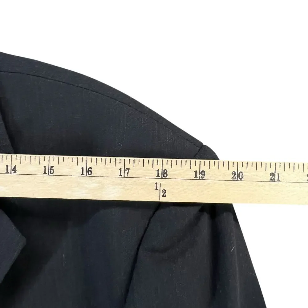 Pronto‎ Uomo Suit Jacket Mens 42L Black Wool Sport Coat Blazer Business Classic